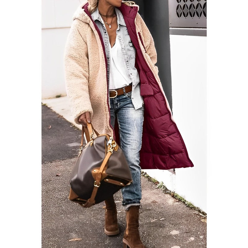 Lieke - Sherpa Lined Long Winter Coat 12