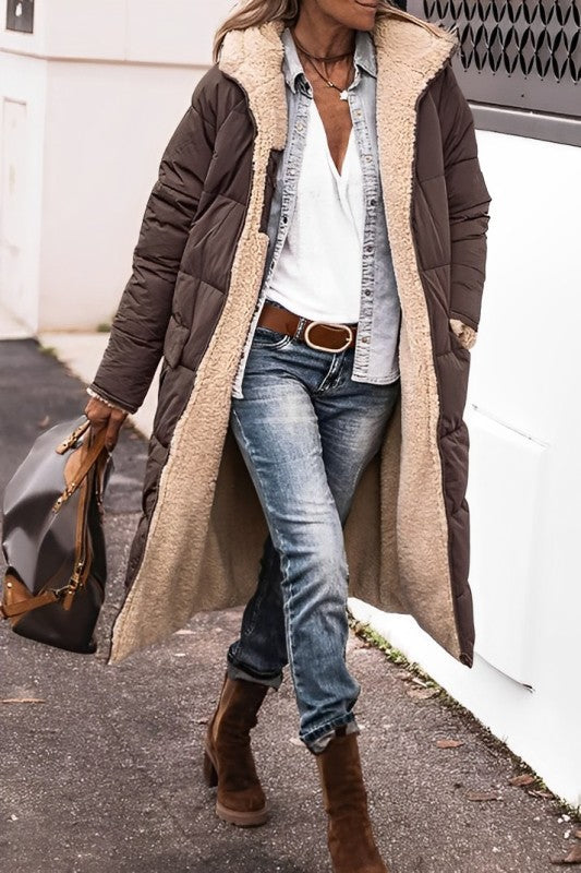 Lieke - Sherpa Lined Long Winter Coat 6