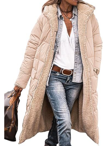 Lieke - Sherpa Lined Long Winter Coat 7