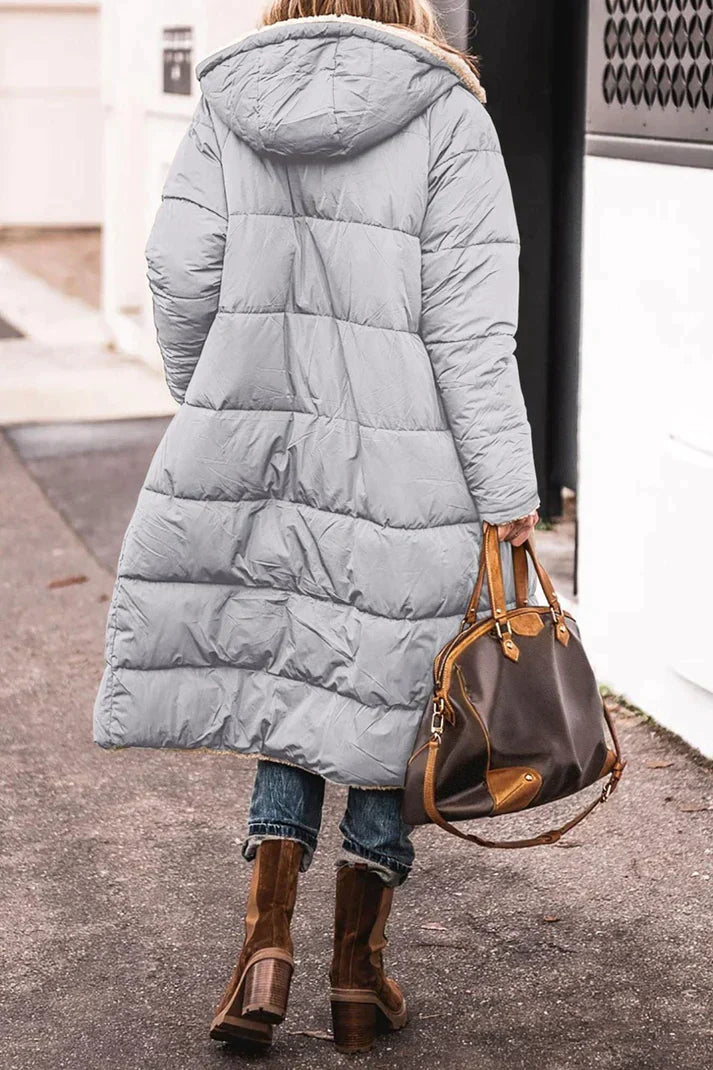 Lieke - Sherpa Lined Long Winter Coat 8