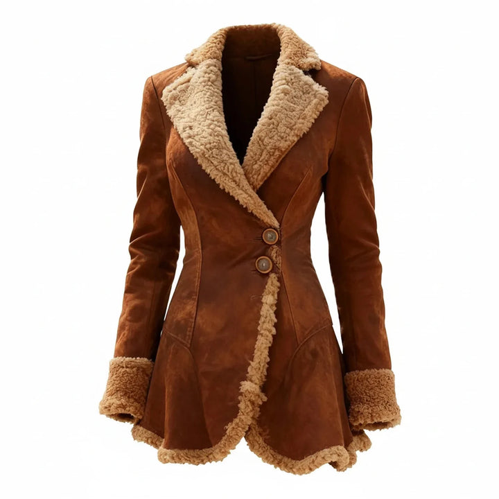 Liesbeth | Women's Faux Shearling Coat Fur Trim Fitted Winter 1