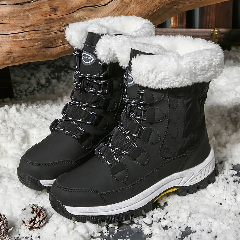 Liselot | Women's Lace Up Fur Lined Snow Boots 6