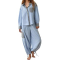 Liza | Women's Checkered Pajama Set Long Sleeve