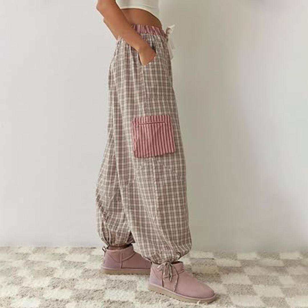 Liza | Women's Checkered Pajama Set Long Sleeve 6