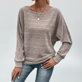 Lorna | Women's Boat Neck Batwing Sweater Slouchy Knit