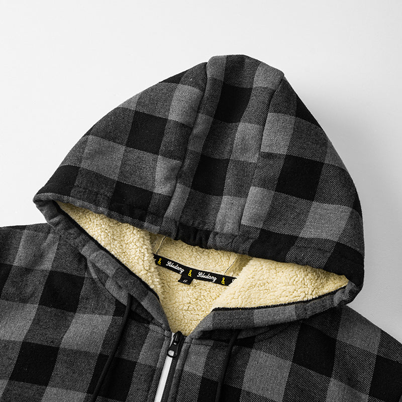 Louis | Men's Hooded Flannel Jacket Sherpa Lined 6
