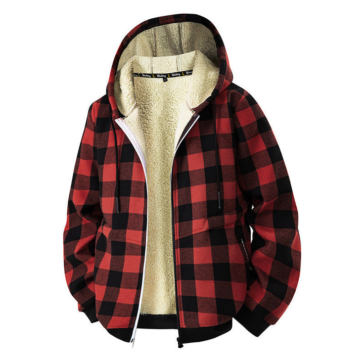 Louis | Men's Hooded Flannel Jacket Sherpa Lined 7