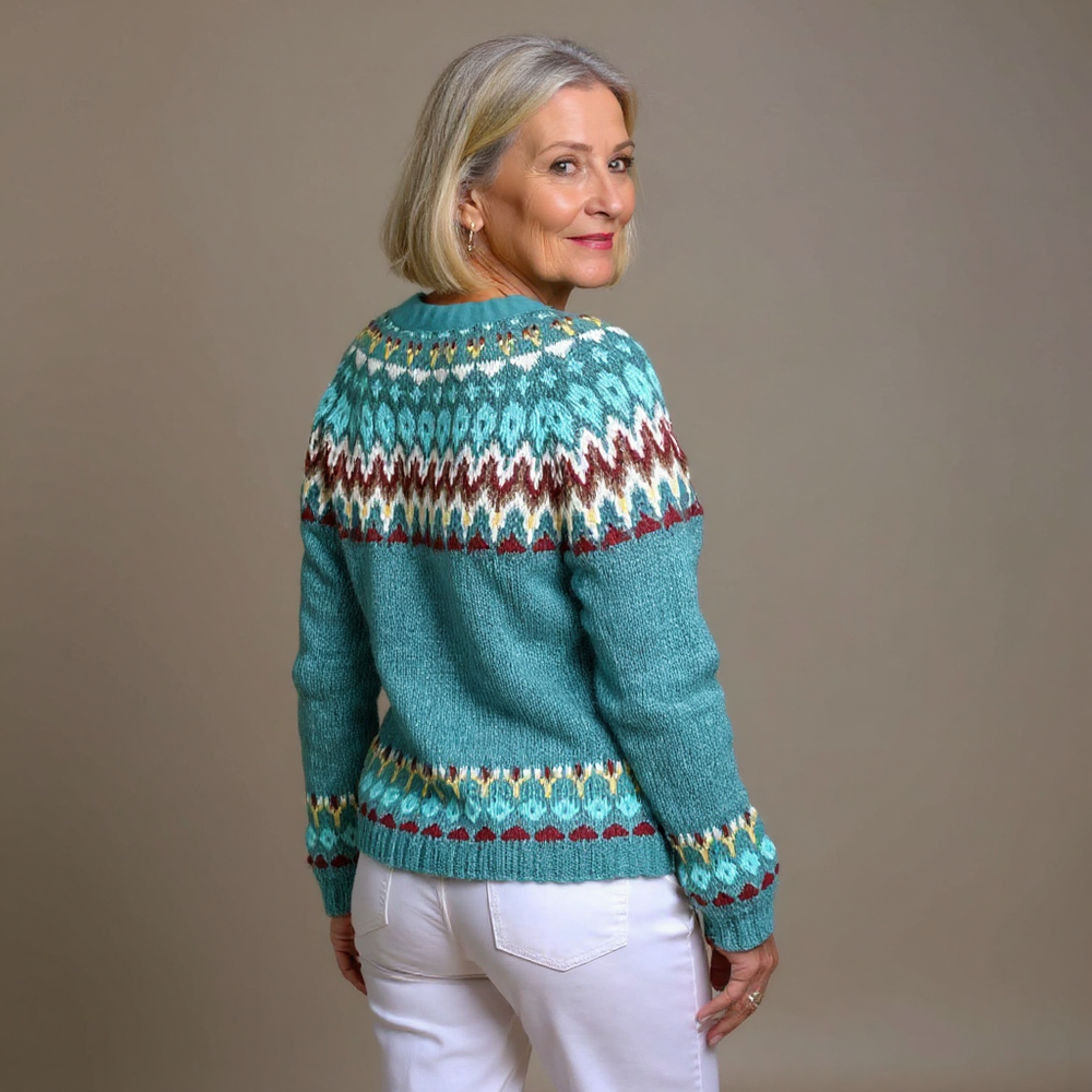 Lova - Fair Isle Knit Cardigan 2