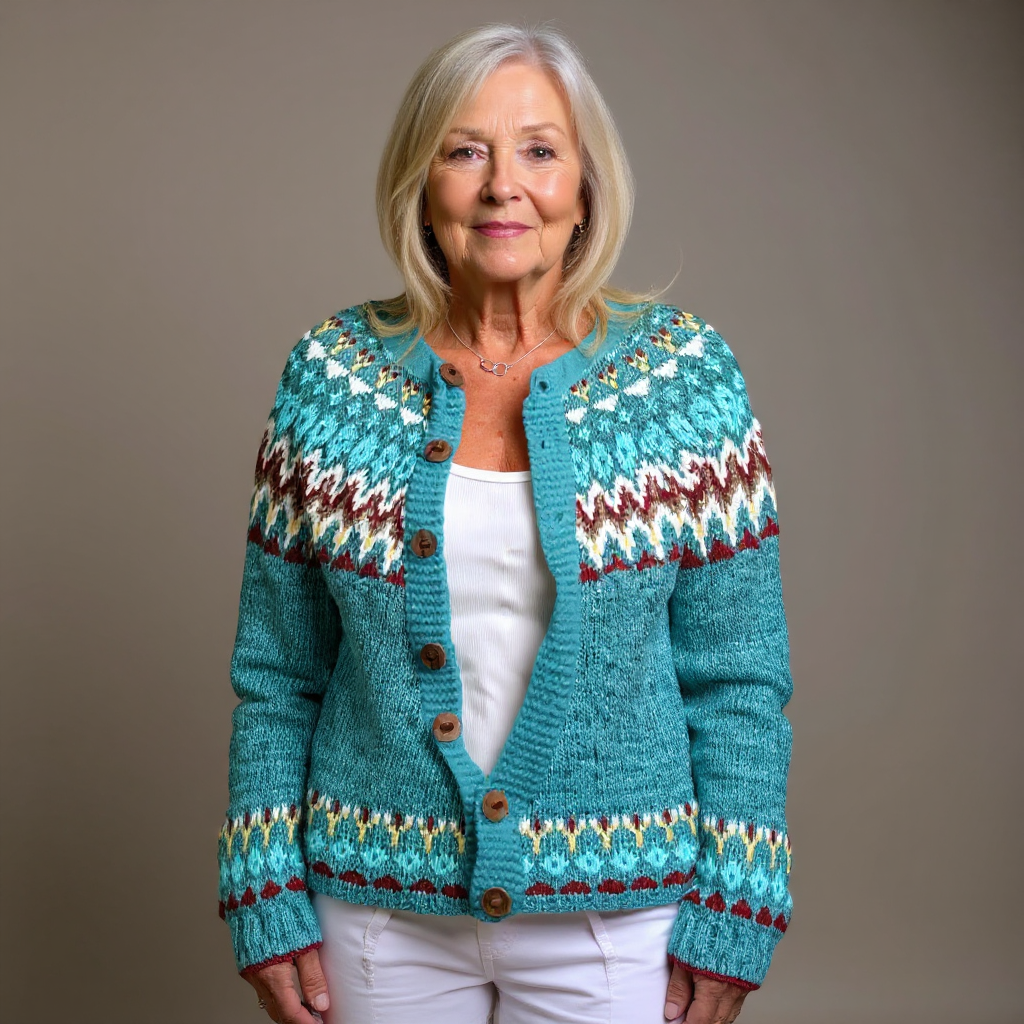 Lova - Fair Isle Knit Cardigan 3