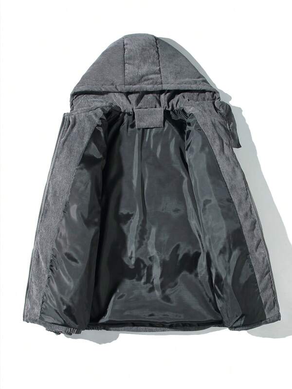 Lubbert | Men's Corduroy Jacket Puffer Hooded Winter 4