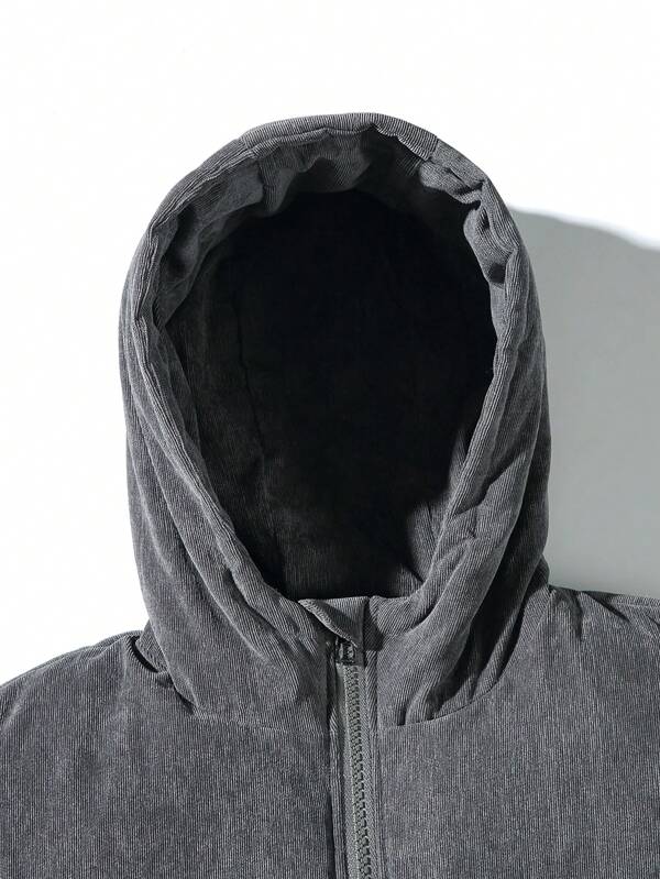 Lubbert | Men's Corduroy Jacket Puffer Hooded Winter 5