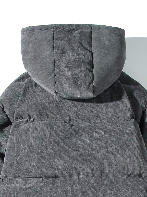 Lubbert | Men's Corduroy Jacket Puffer Hooded Winter 6