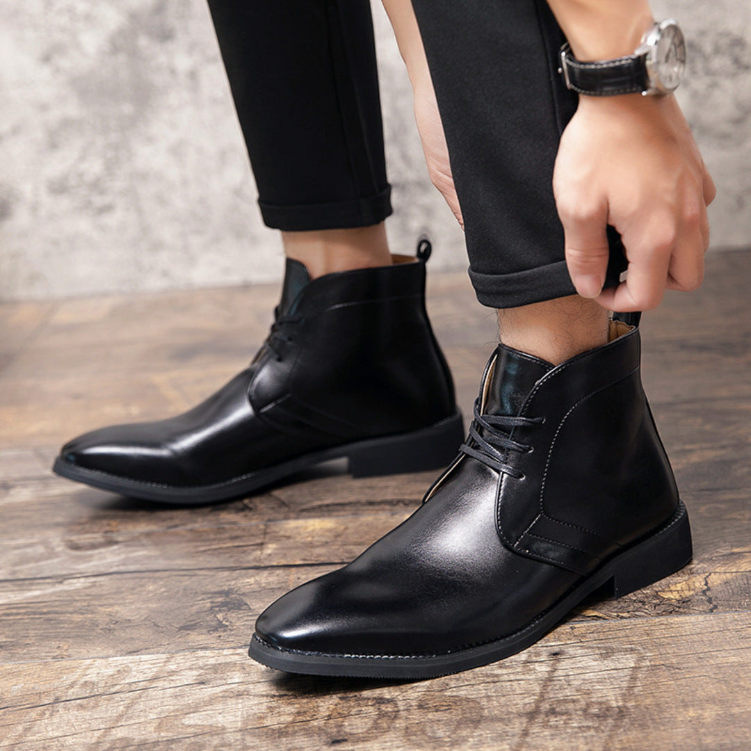 Lucian | Men's Chukka Boots Leather Dress Lace Up Ankle Casual 1
