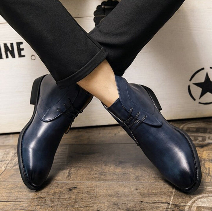 Lucian | Men's Chukka Boots Leather Dress Lace Up Ankle Casual 4