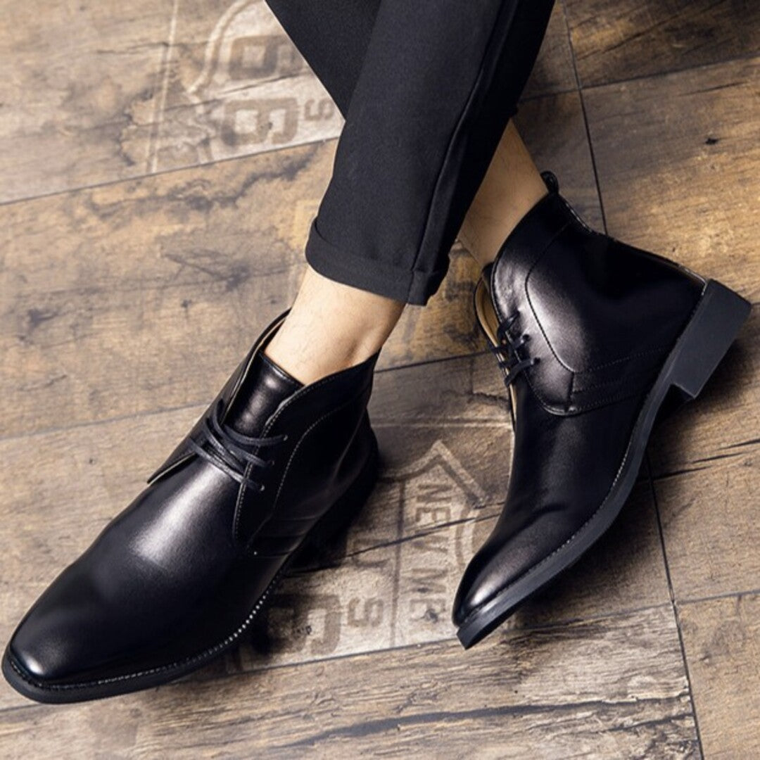 Lucian | Men's Chukka Boots Leather Dress Lace Up Ankle Casual 6
