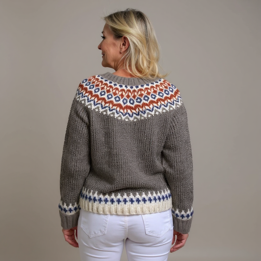 Luna - Nordic Fair Isle Knit Cardigan 2