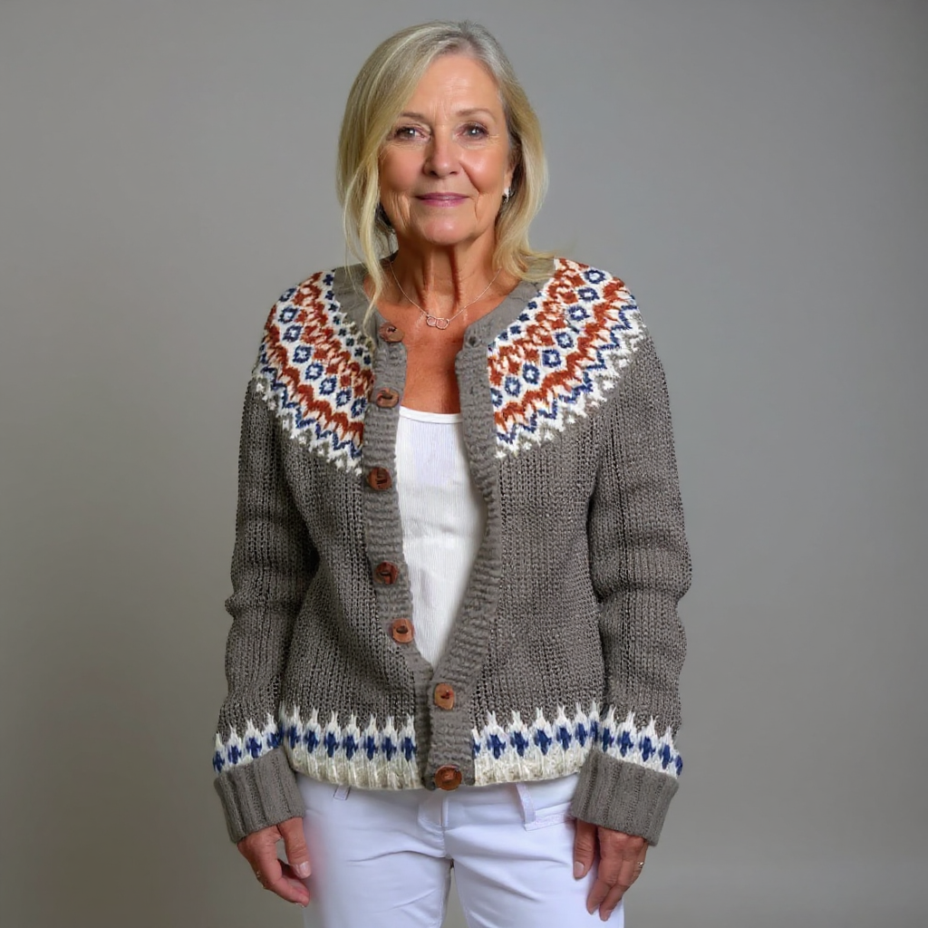 Luna - Nordic Fair Isle Knit Cardigan 3