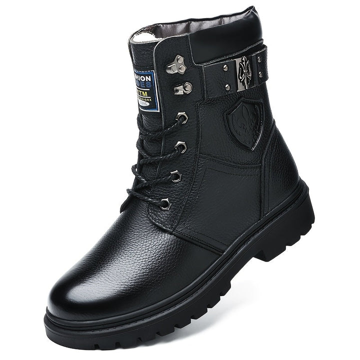 Luuk | Men's Fur Lined Leather Winter Combat Boots 1