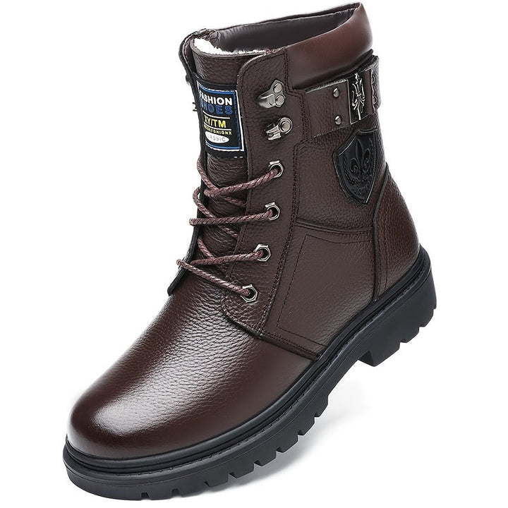 Luuk | Men's Fur Lined Leather Winter Combat Boots 6