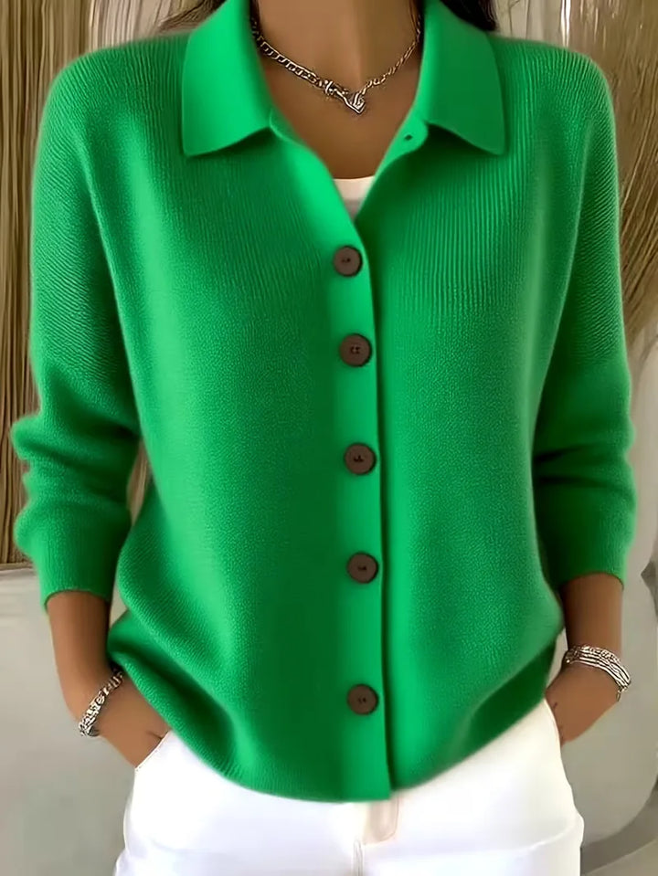 Maaike - Collared Button Women's Cardigan 4