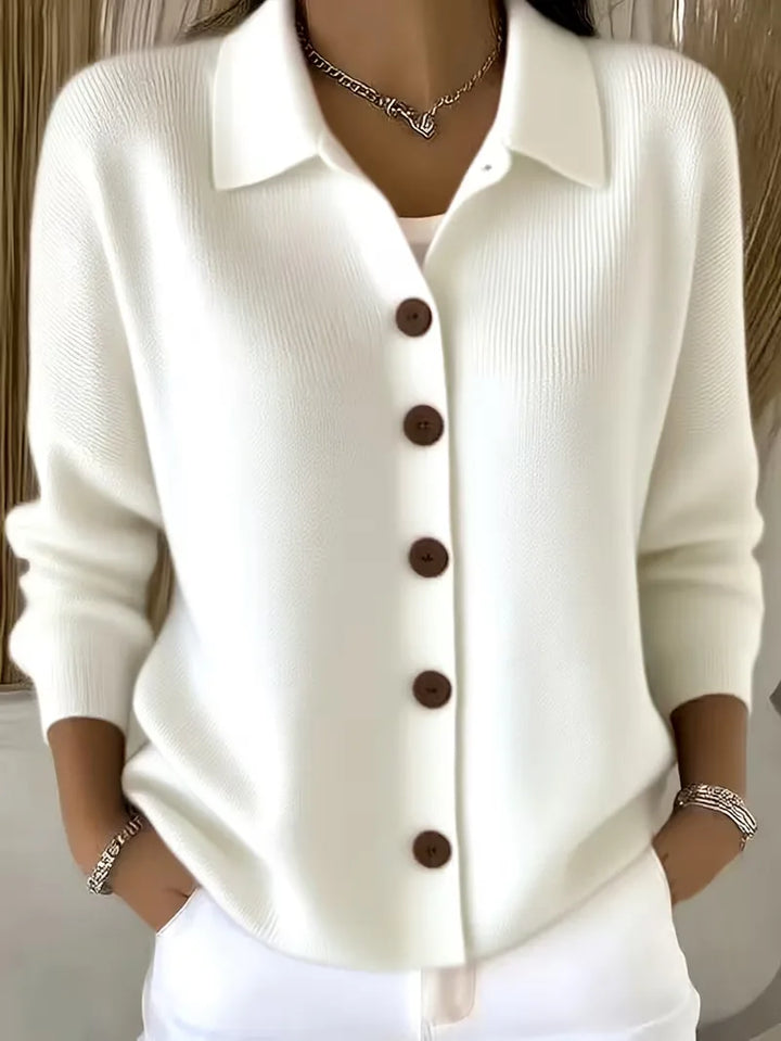 Maaike - Collared Button Women's Cardigan 5