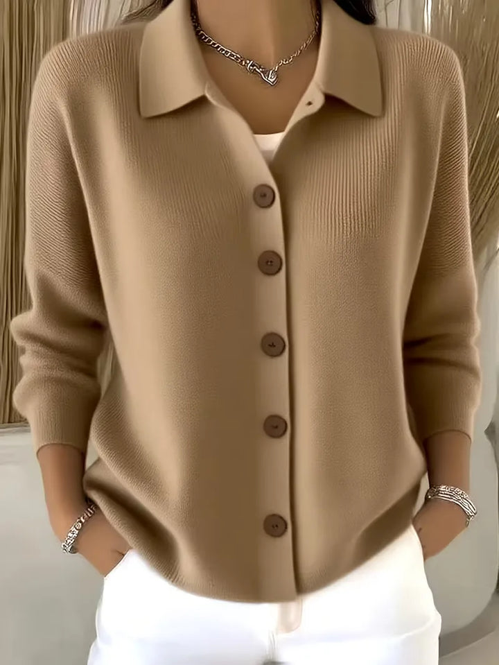 Maaike - Collared Button Women's Cardigan 7