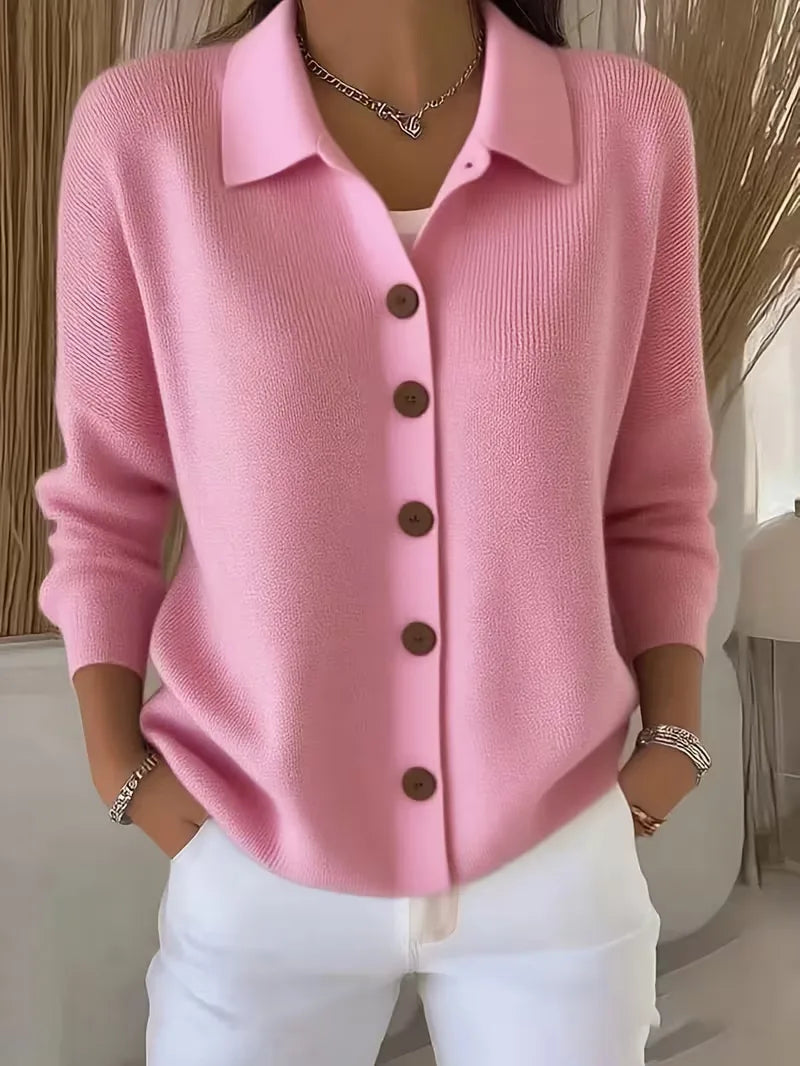 Maaike - Collared Button Women's Cardigan 9