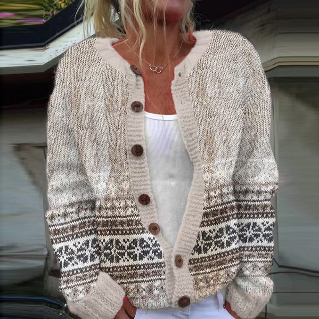 Mabel - Vintage Fair Isle Knit Cardigan 1