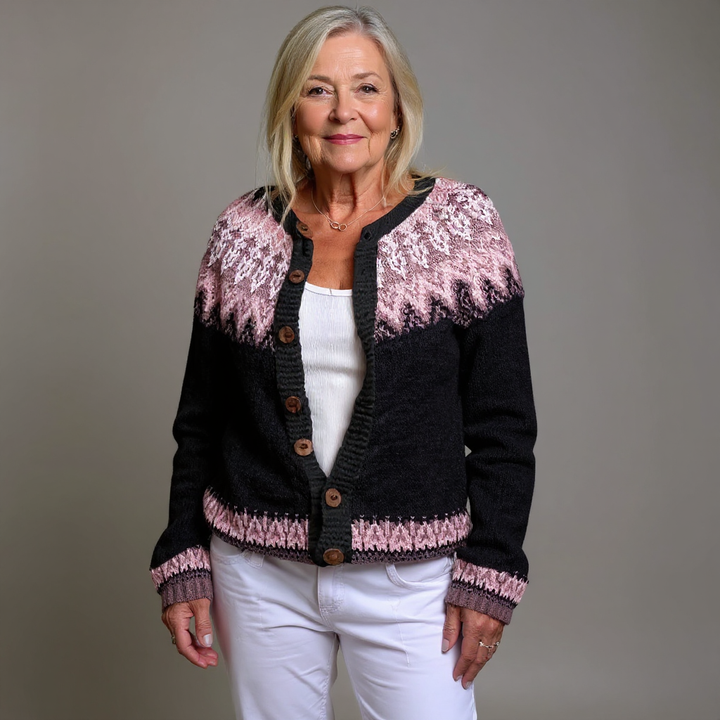 Maia - Icelandic Fair Isle Knit Cardigan 2