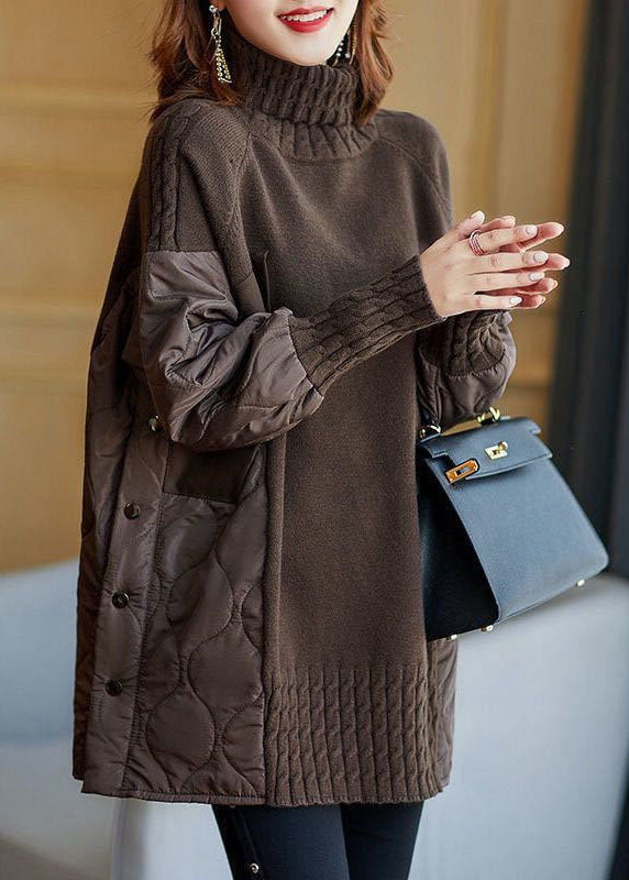 Margriet | Women's Turtleneck Sweater Oversized Knit Pullover Tunic 1