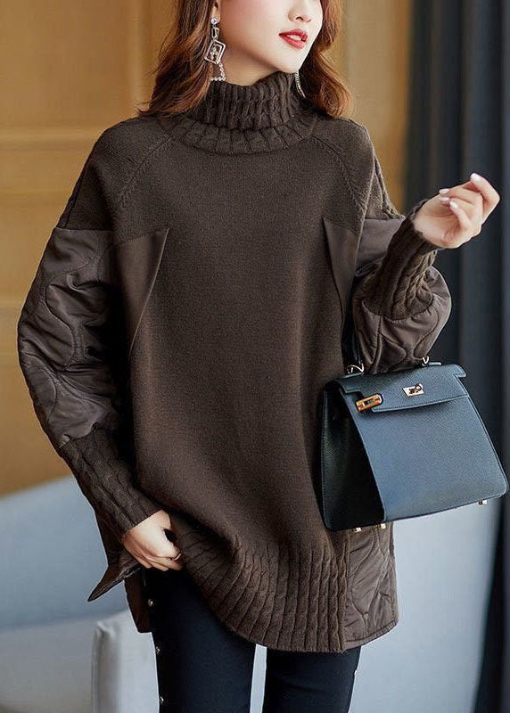 Margriet | Women's Turtleneck Sweater Oversized Knit Pullover Tunic 3