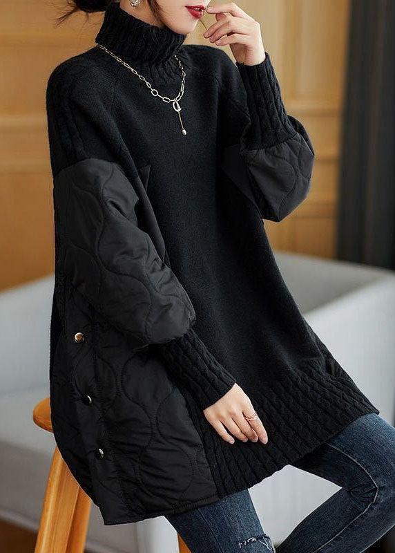 Margriet | Women's Turtleneck Sweater Oversized Knit Pullover Tunic 4