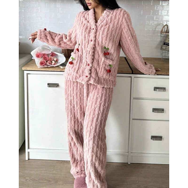 Maribel | Women's Pajama Set Cotton Long Sleeve 1