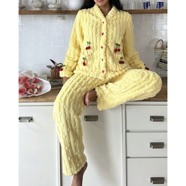 Maribel | Women's Pajama Set Cotton Long Sleeve 3