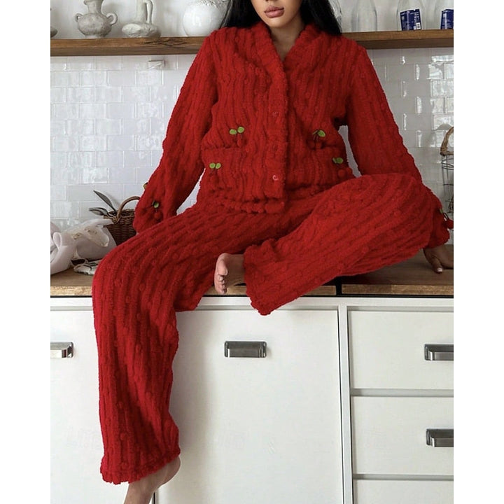Maribel | Women's Pajama Set Cotton Long Sleeve 4