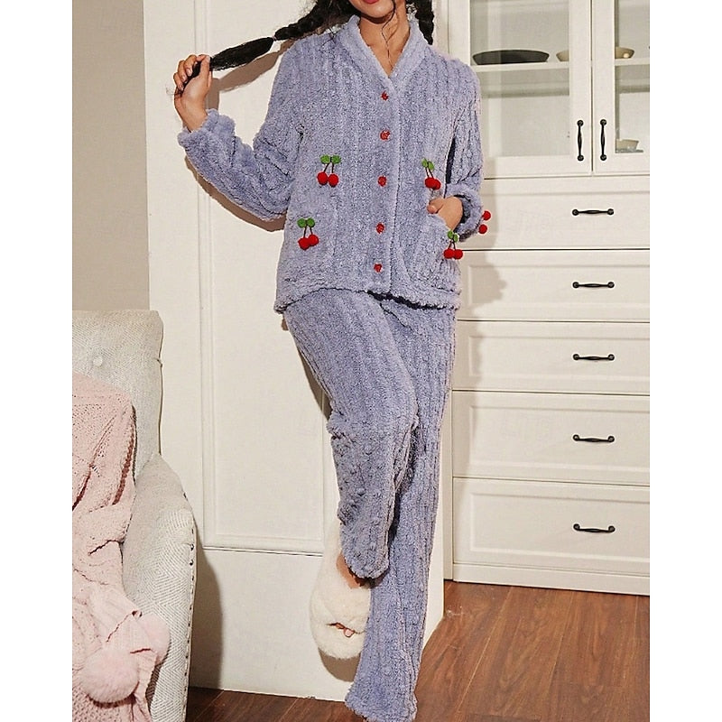 Maribel | Women's Pajama Set Cotton Long Sleeve 6