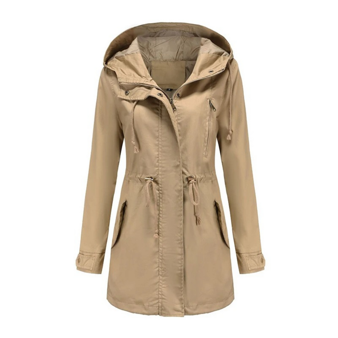 Marieke | Women's Utility Jacket Hooded Drawstring Parka Long 1