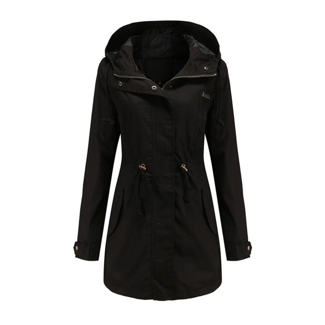 Marieke | Women's Utility Jacket Hooded Drawstring Parka Long 4