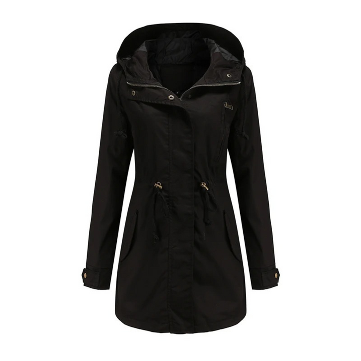 Marieke | Women's Utility Jacket Hooded Drawstring Parka Long 4