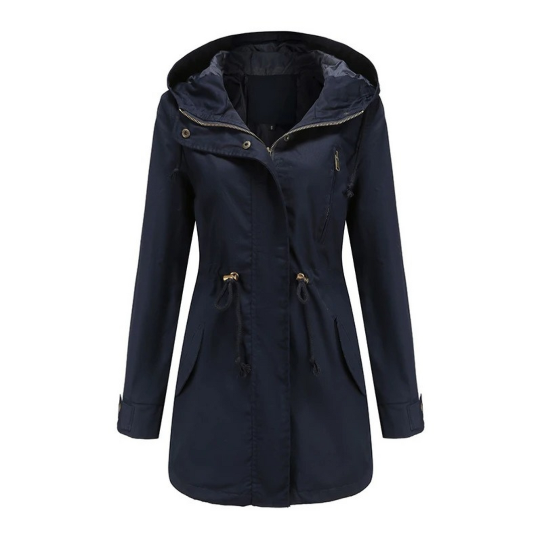 Marieke | Women's Utility Jacket Hooded Drawstring Parka Long 7