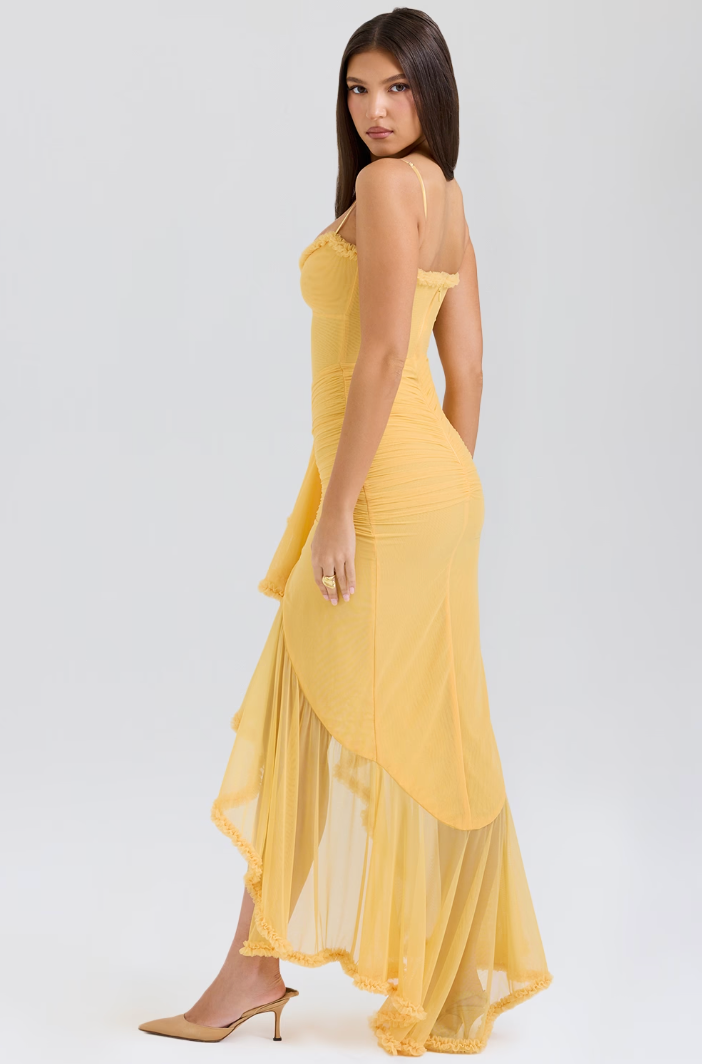 Marigold - Ruffle Slit Maxi Dress 6