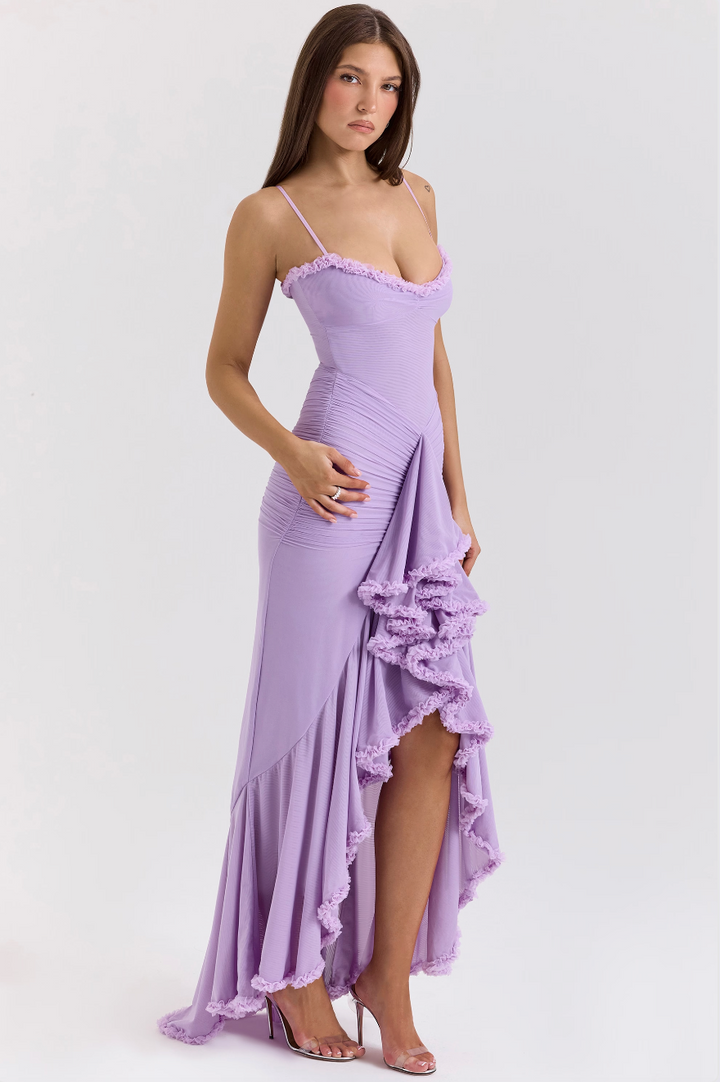 Marigold - Ruffle Slit Maxi Dress 7
