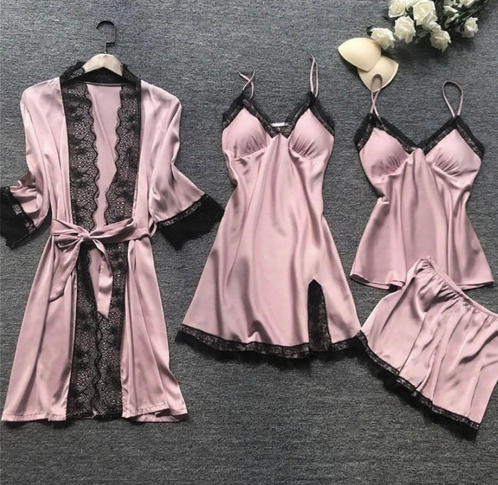 Marisol | Women's Satin Pajama Set Long Sleeve 1