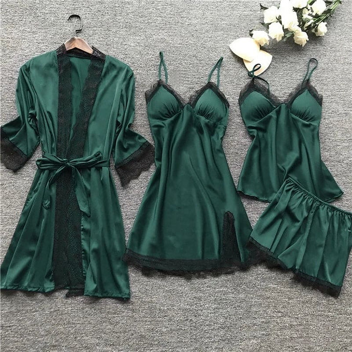 Marisol | Women's Satin Pajama Set Long Sleeve 3