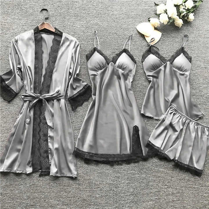 Marisol | Women's Satin Pajama Set Long Sleeve 6
