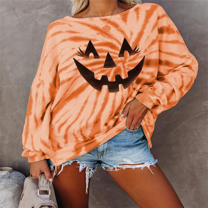 Marleen - Pumpkin Face Halloween Sweatshirt 1