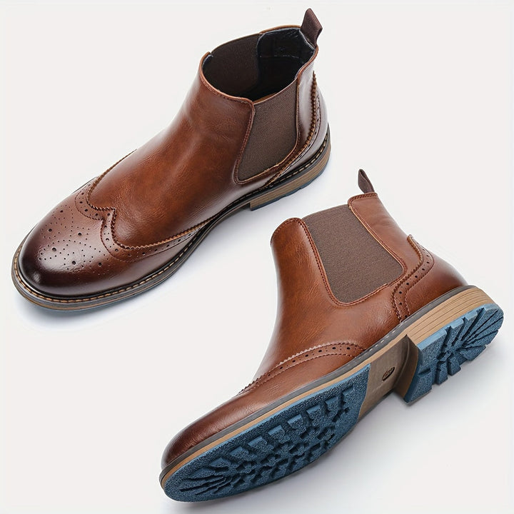 Marlon - Brogue Detail Chelsea Boots 10