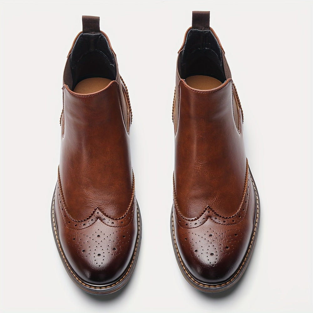 Marlon - Brogue Detail Chelsea Boots 12