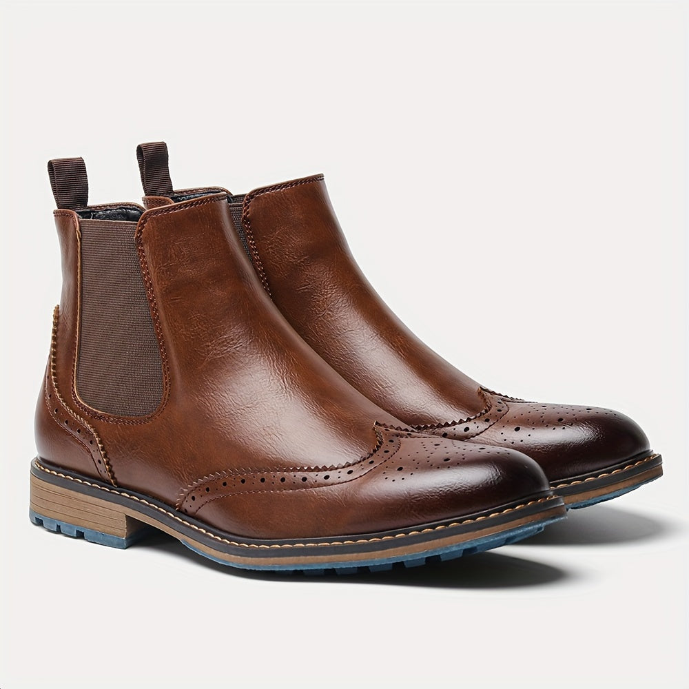 Marlon - Brogue Detail Chelsea Boots 3