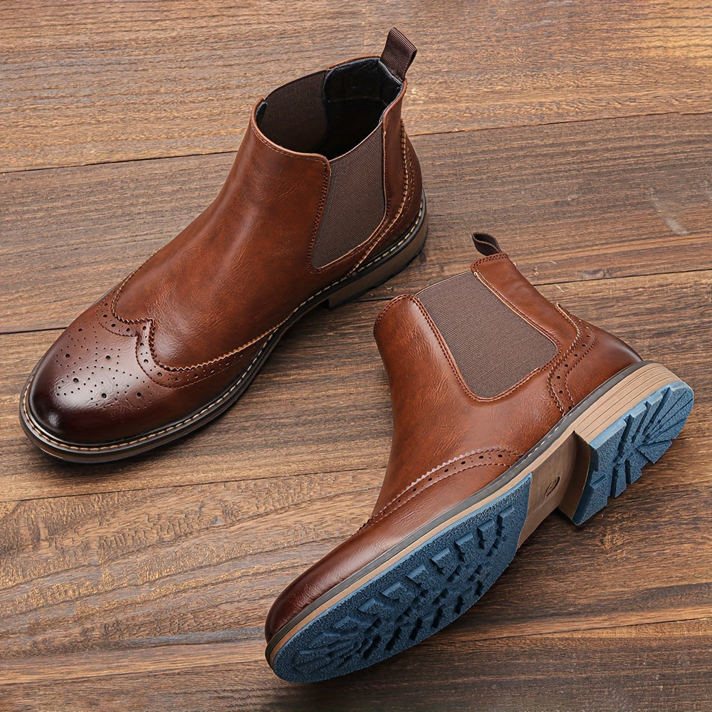 Marlon - Brogue Detail Chelsea Boots 4